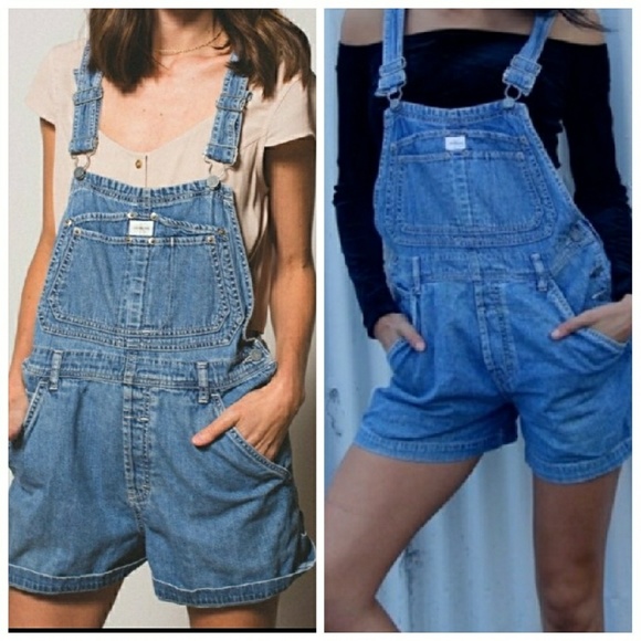 90s overalls shorts